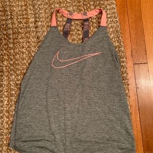 Nike coral and grey workout tank